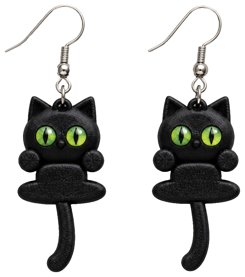 EARRING CAT — 3D-printed earrings